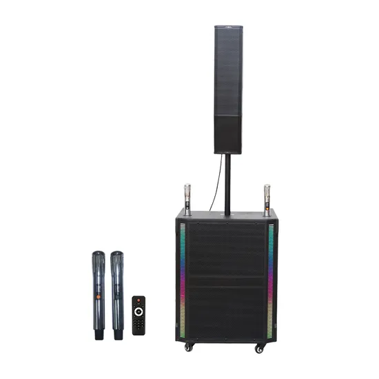 Alto-falante profissional de 300 W e 18 polegadas com torre de coluna, equipamento de áudio de 3 vias