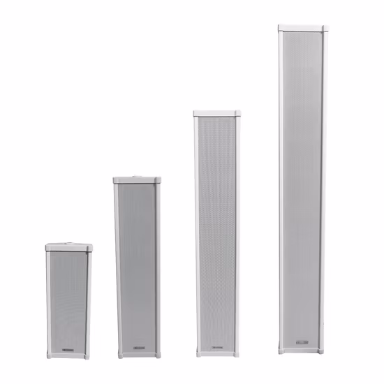 Sistema de PA 2,5 polegadas 100 V 40 W alto-falante de coluna fina de alumínio para ambientes internos com bom desempenho sonoro
